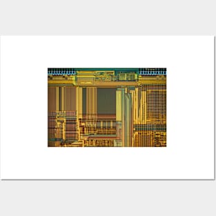 Microprocessor components, micrograph (C026/4148) Posters and Art